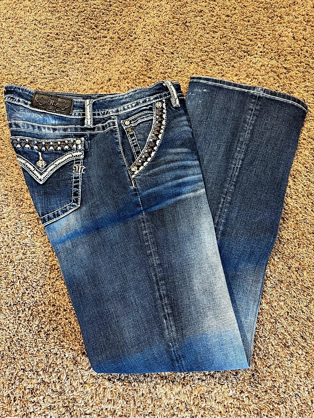 Miss Me Signature Bootcut Jeans Blue Waist 34